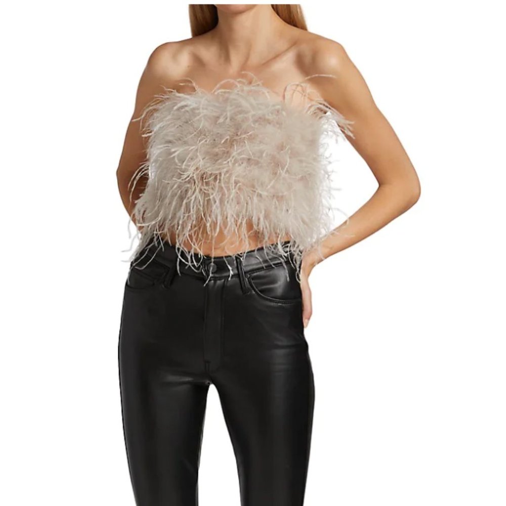 LaMarque Zaina Feather Top NWT